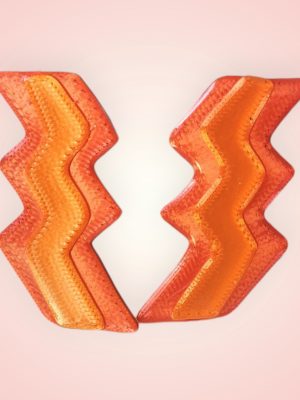 Boucles d’oreilles Éclair — Rouge & Orange