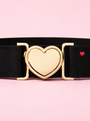Ceinture Paillettes Noire Coeur