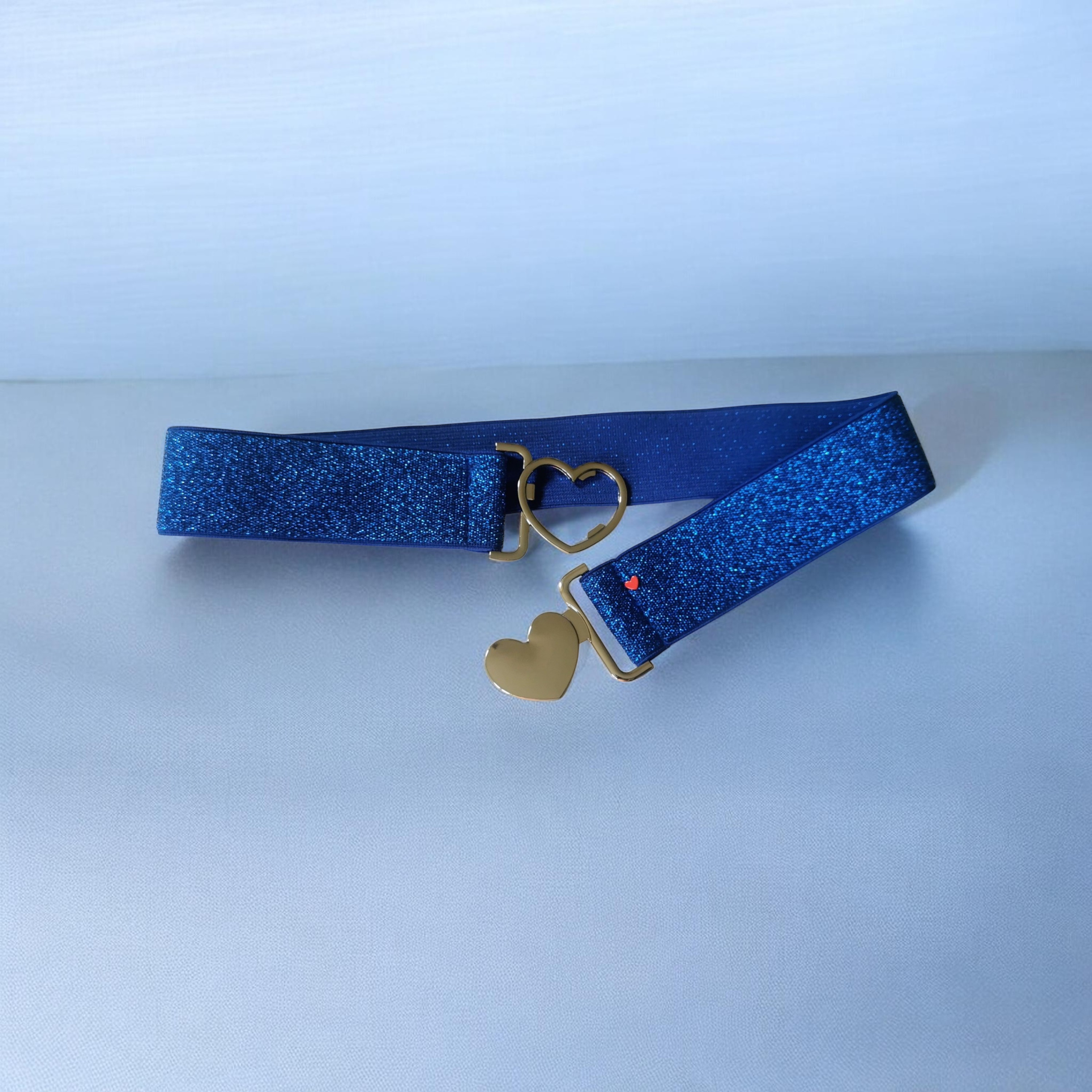 Ceinture Paillettes Bleu roi Coeur – Image 6