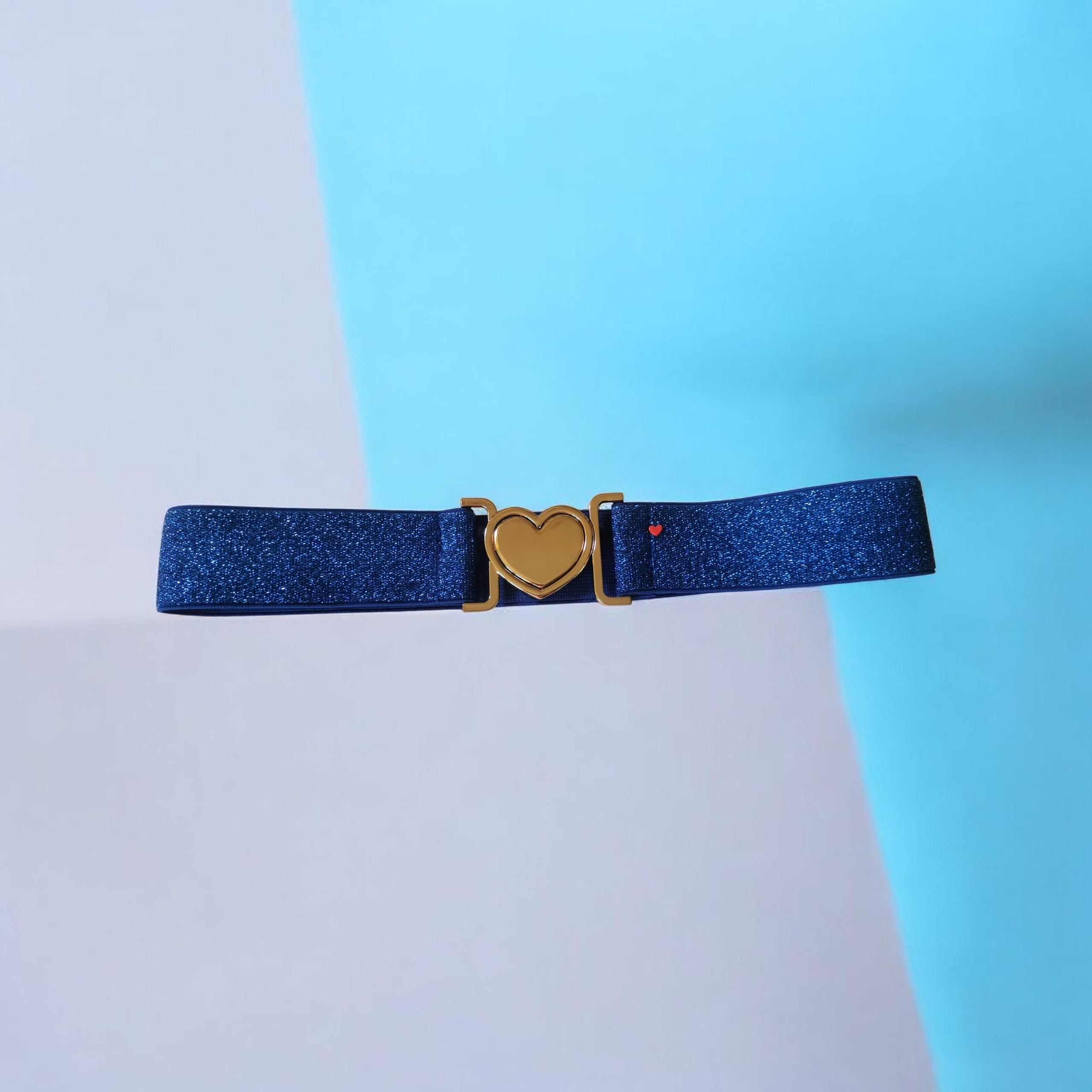 Ceinture Paillettes Bleu roi Coeur – Image 2
