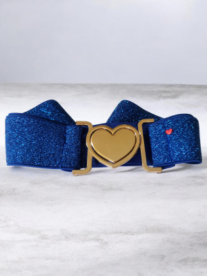 Ceinture Paillettes Bleu roi Coeur