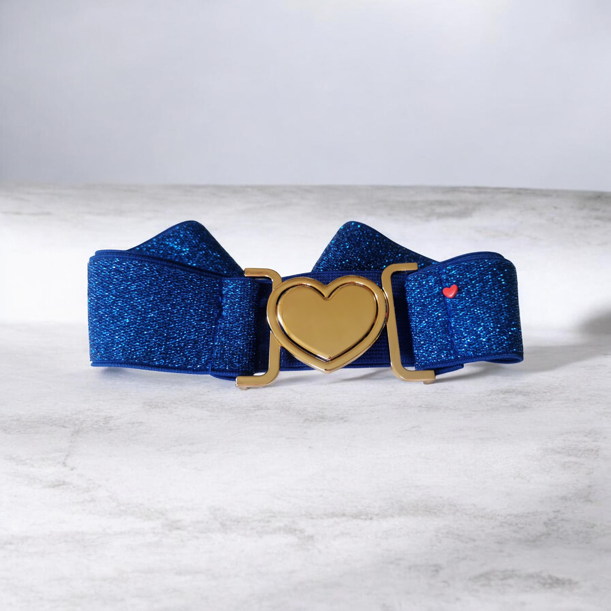 Ceinture Paillettes Bleu roi Coeur
