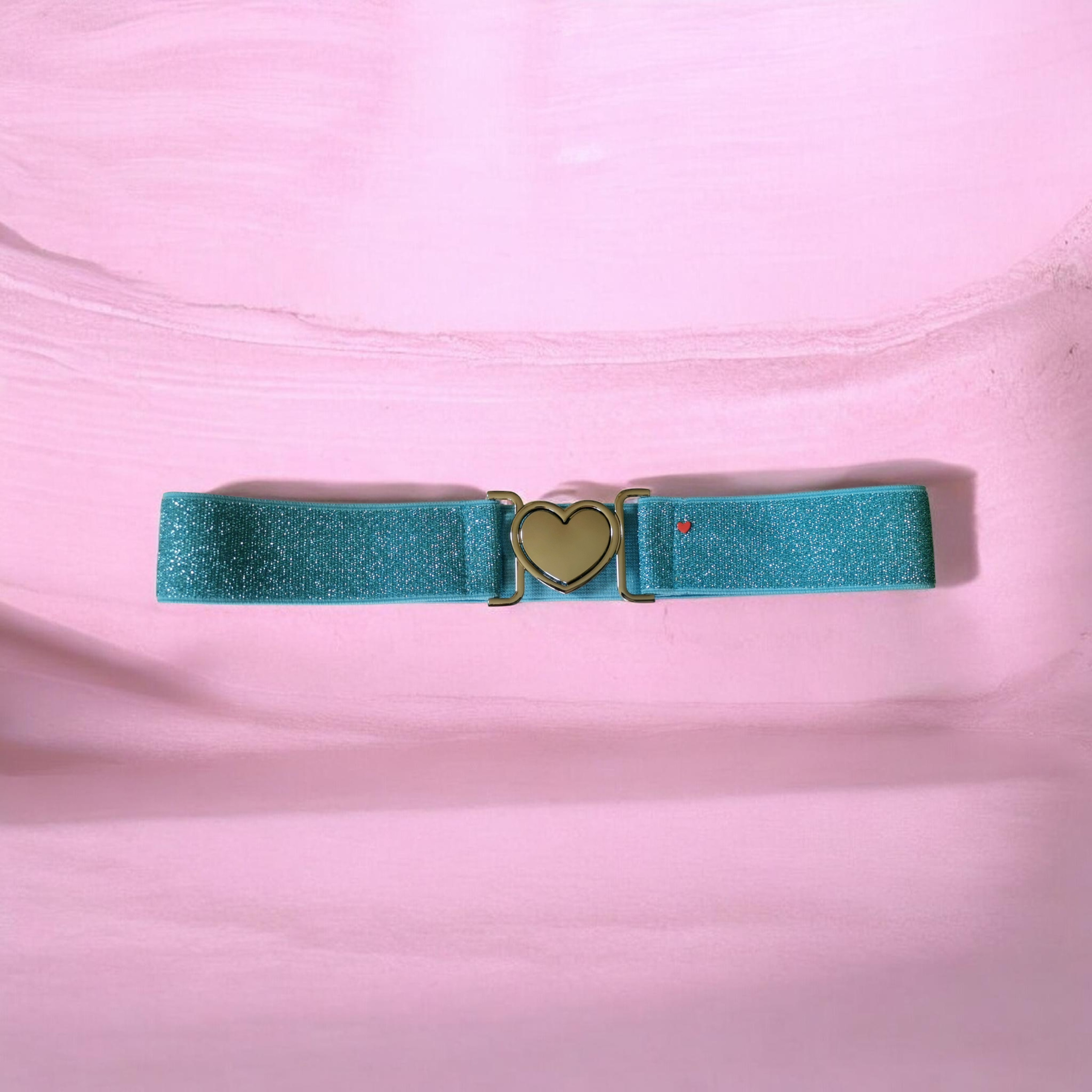 Ceinture Paillettes Turquoise Coeur – Image 5