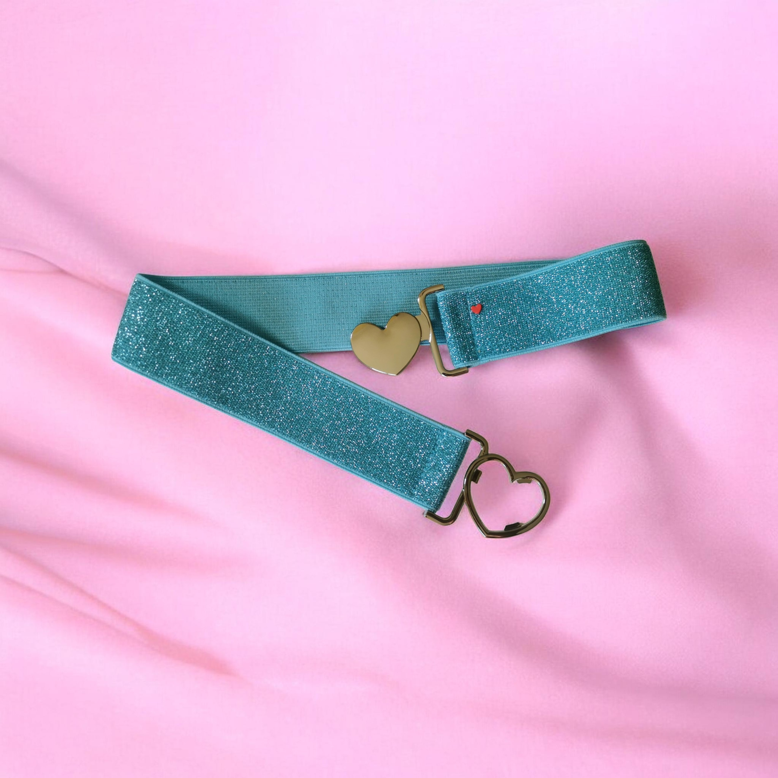 Ceinture Paillettes Turquoise Coeur – Image 6