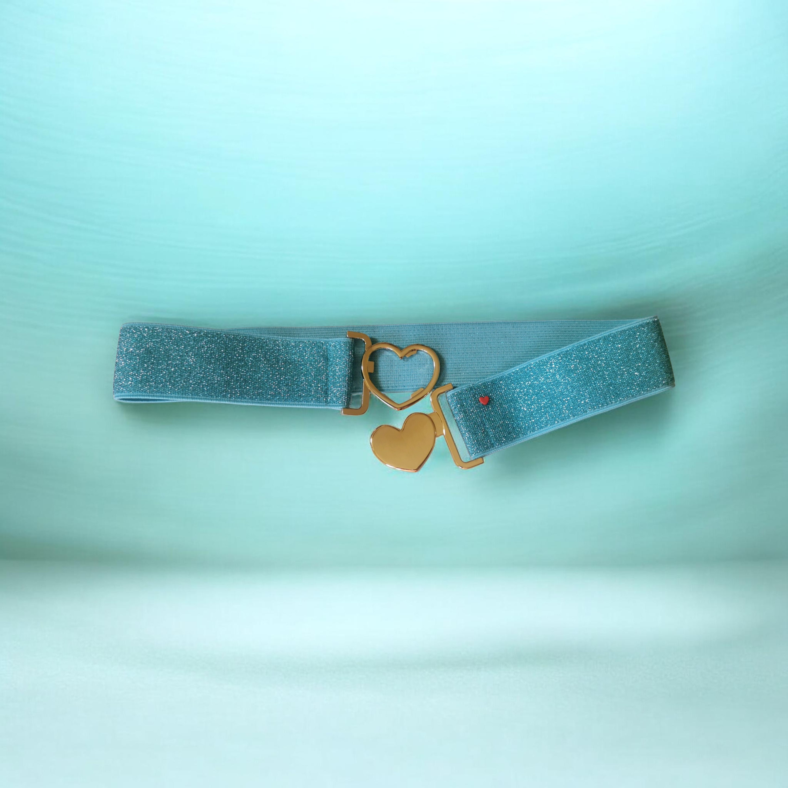 Ceinture Paillettes Turquoise Coeur – Image 3