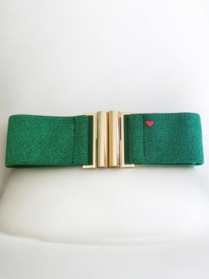 Ceinture Paillettes Verte