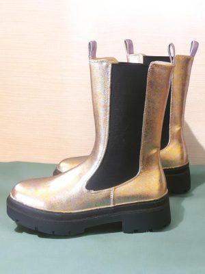 Boots plateforme shiny